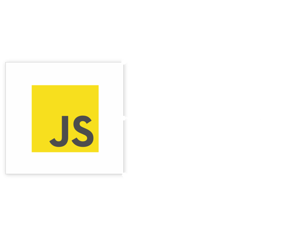 A yellow and black sign that reads 'JavaScript' with a green background.